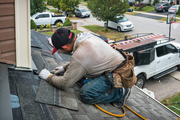 Professional Storm Damage Roof Repair technician working in Redding, IA